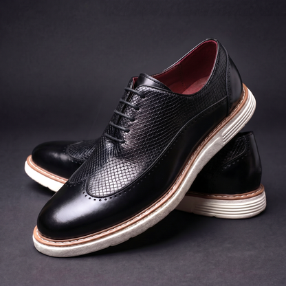 Pennric | Textured Oxford Dress Shoes
