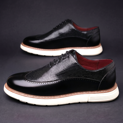 Pennric | Textured Oxford Dress Shoes