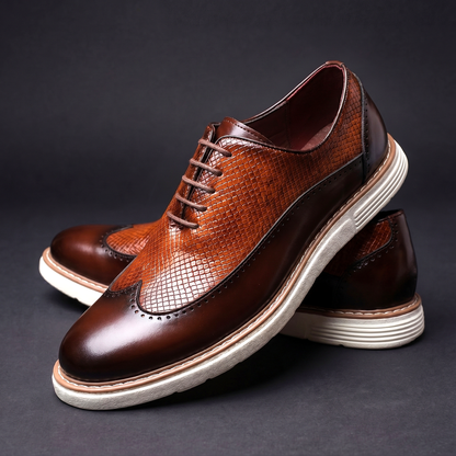 Pennric | Textured Oxford Dress Shoes