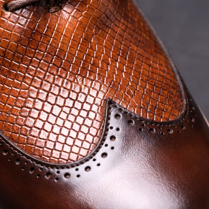 Pennric | Textured Oxford Dress Shoes