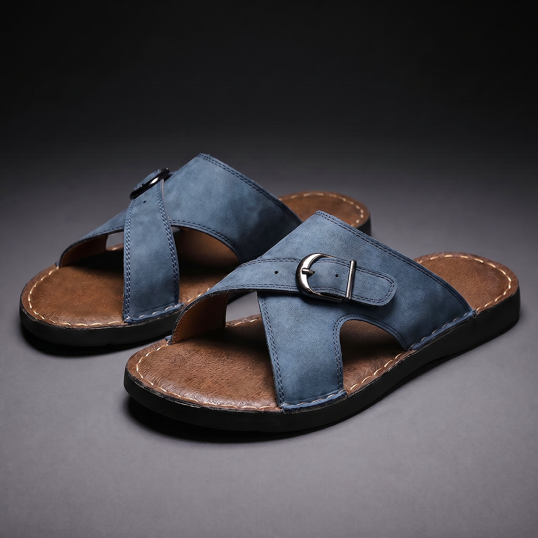 Ulric | Classic Buckle Strap Slip On Sandals