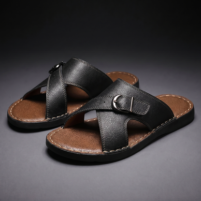 Ulric | Classic Buckle Strap Slip On Sandals