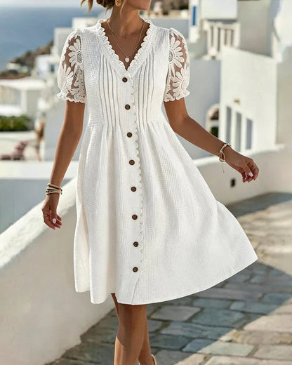 Jocelisse | Graceful Button Front Summer Dress