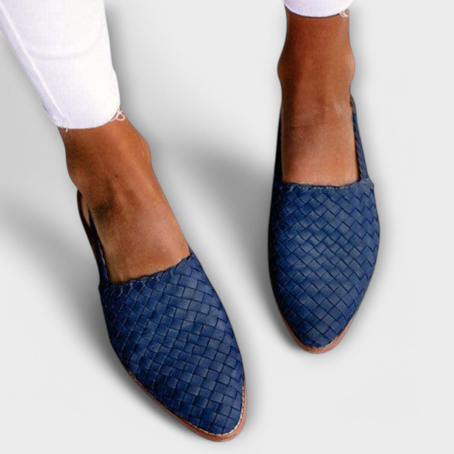 Hadleigh | Pointed Toe Woven Slingback Flats