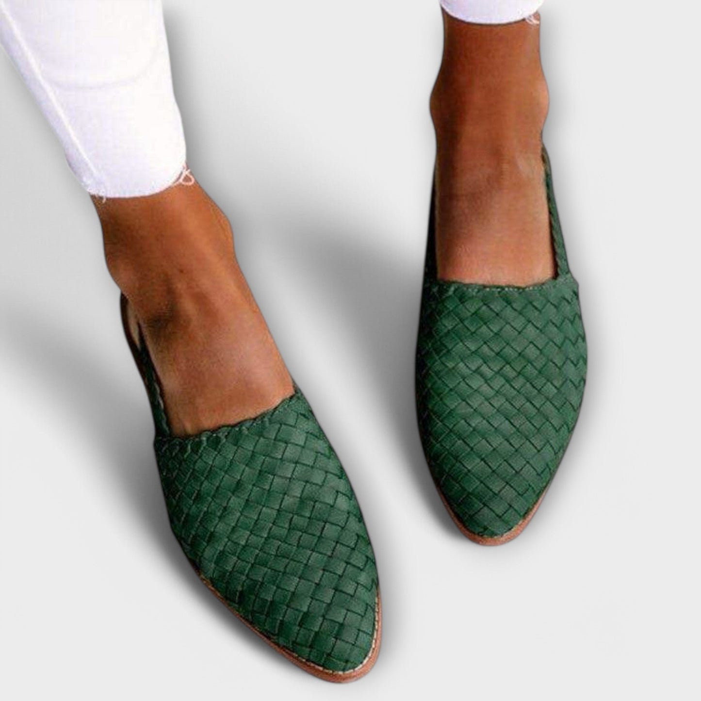 Hadleigh | Pointed Toe Woven Slingback Flats