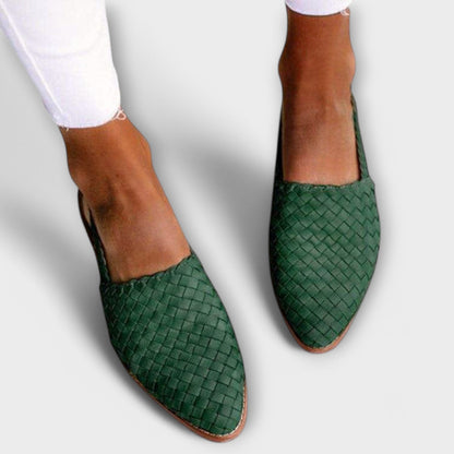 Hadleigh | Pointed Toe Woven Slingback Flats