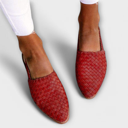 Hadleigh | Pointed Toe Woven Slingback Flats