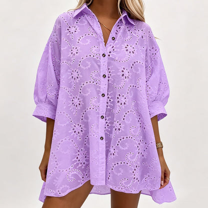 Thalienne | Relaxed Broderie Blouse