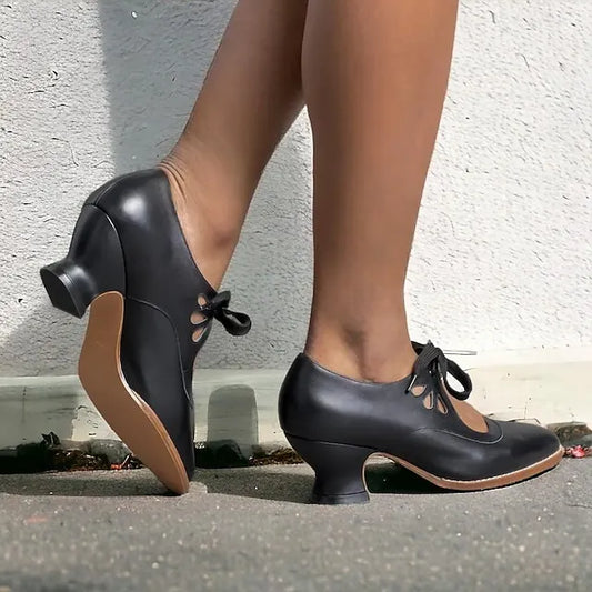 Dorellia | Feminine Bow Accent Heeled Shoes