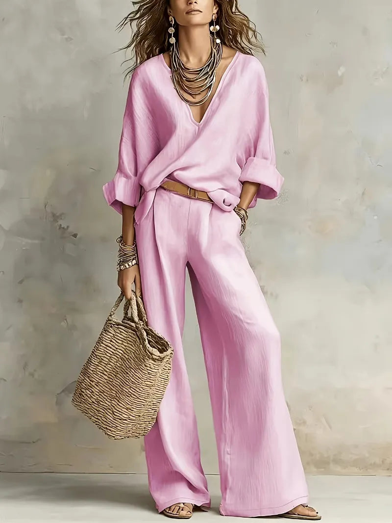 Orelissa | Bohemian Linen Two Piece Set