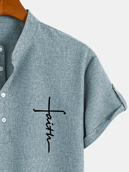 Tavrion | Henley Collar Casual Summer Shirt