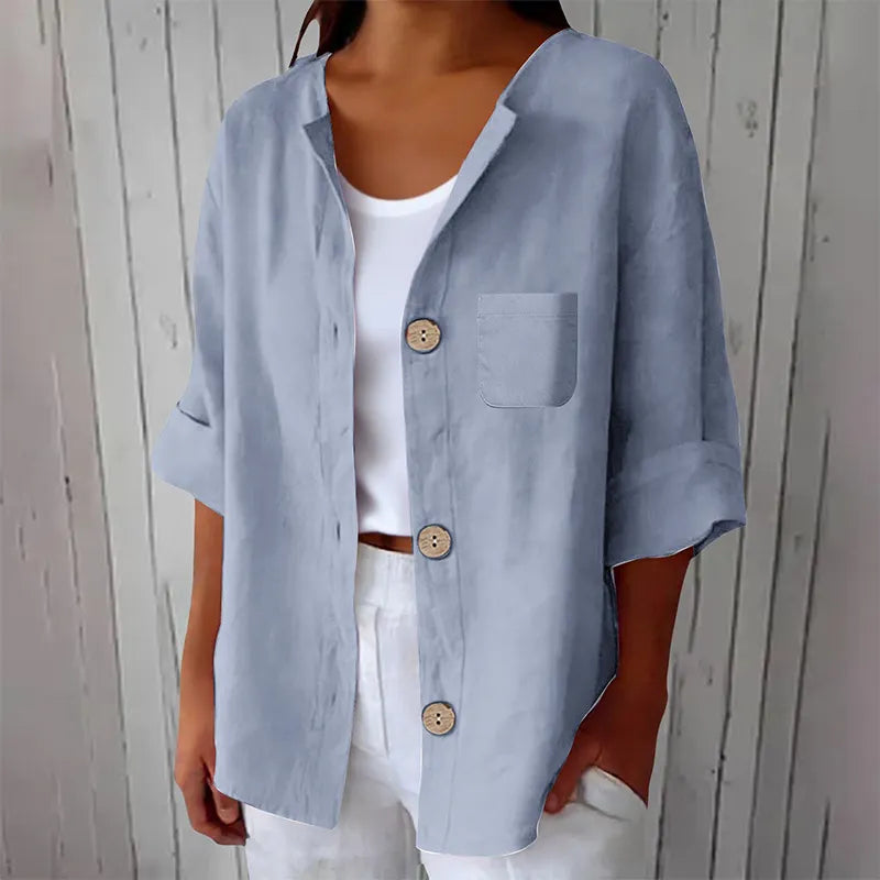 Mirelisse | Minimalist Button Front Blouse