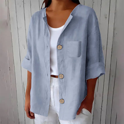 Mirelisse | Minimalist Button Front Blouse