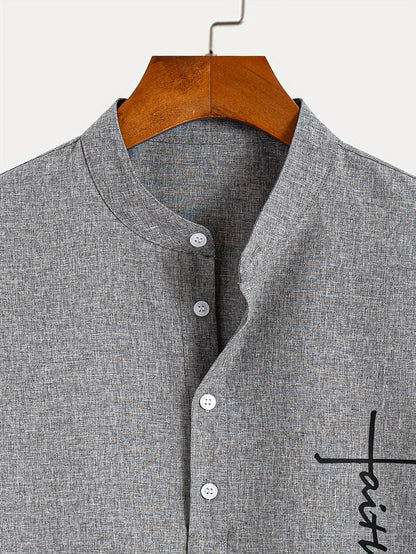 Tavrion | Henley Collar Casual Summer Shirt