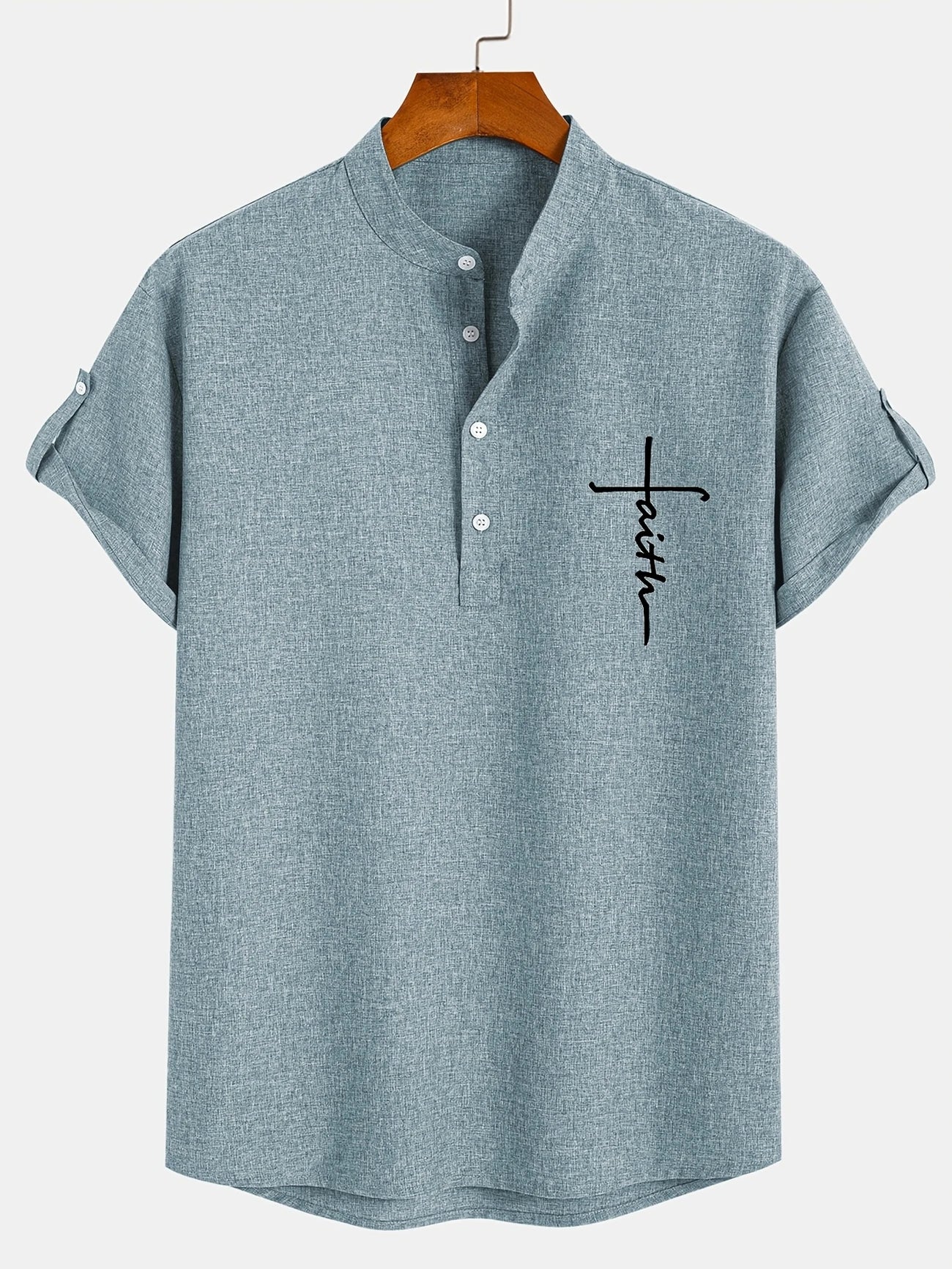 Tavrion | Henley Collar Casual Summer Shirt
