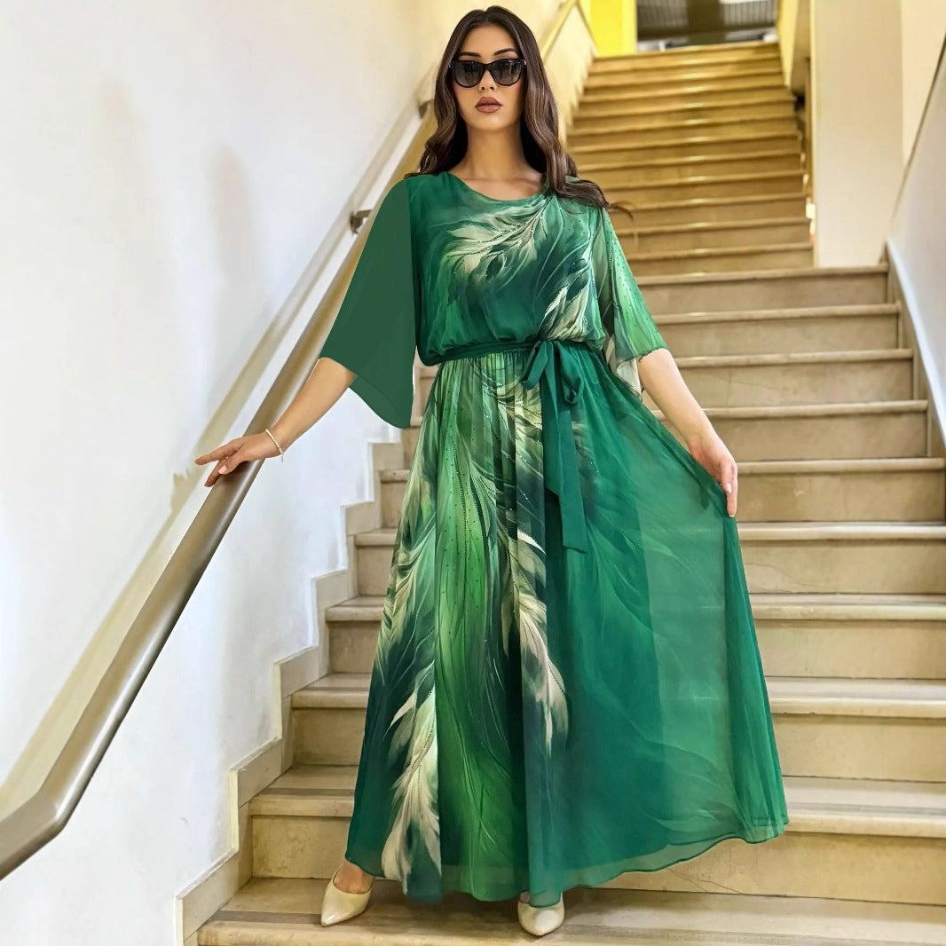Caelisse | Graceful Sheer Overlay Maxi Dress