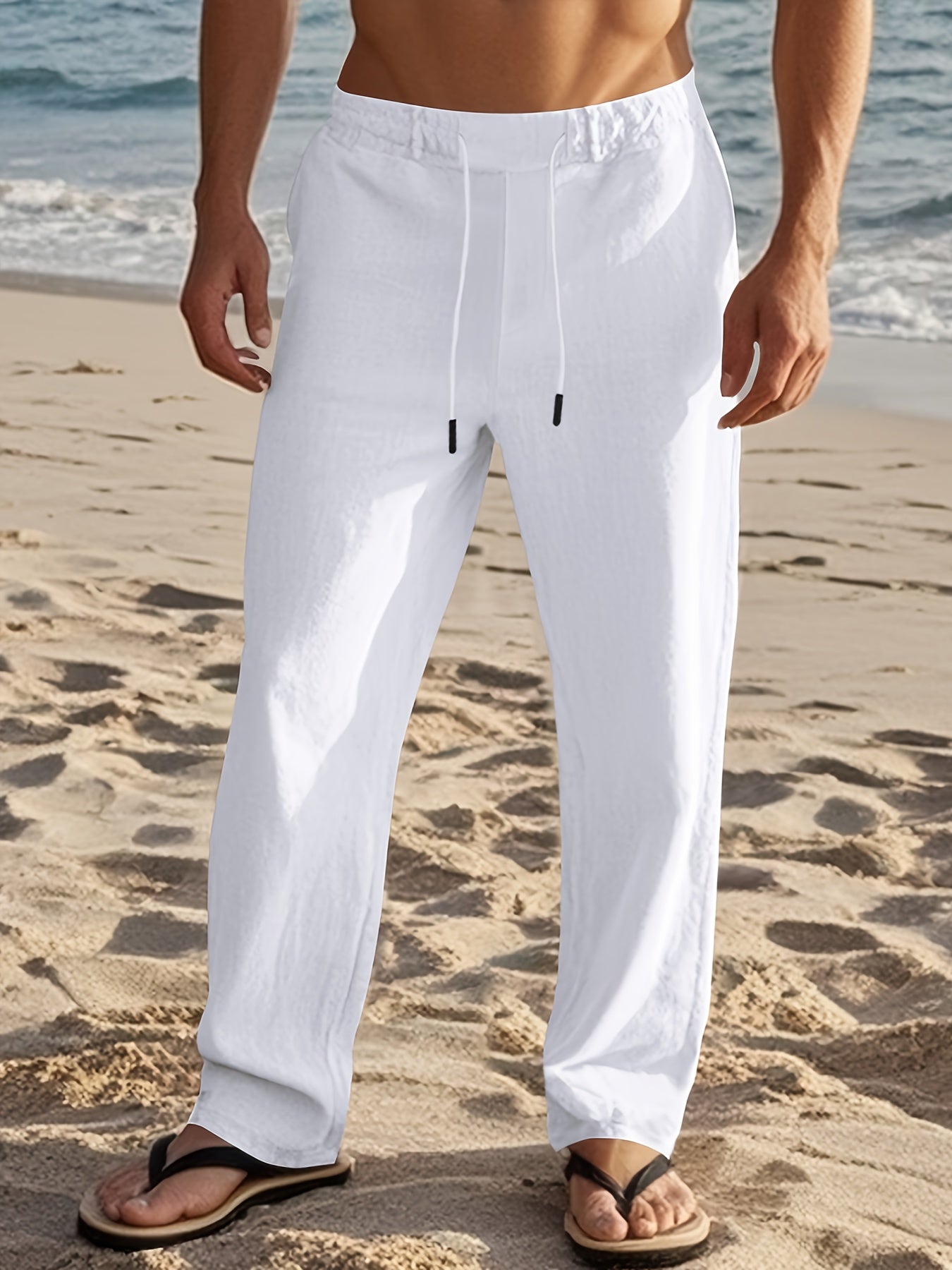 Thorne | Lightweight Straight Leg Linen Pants