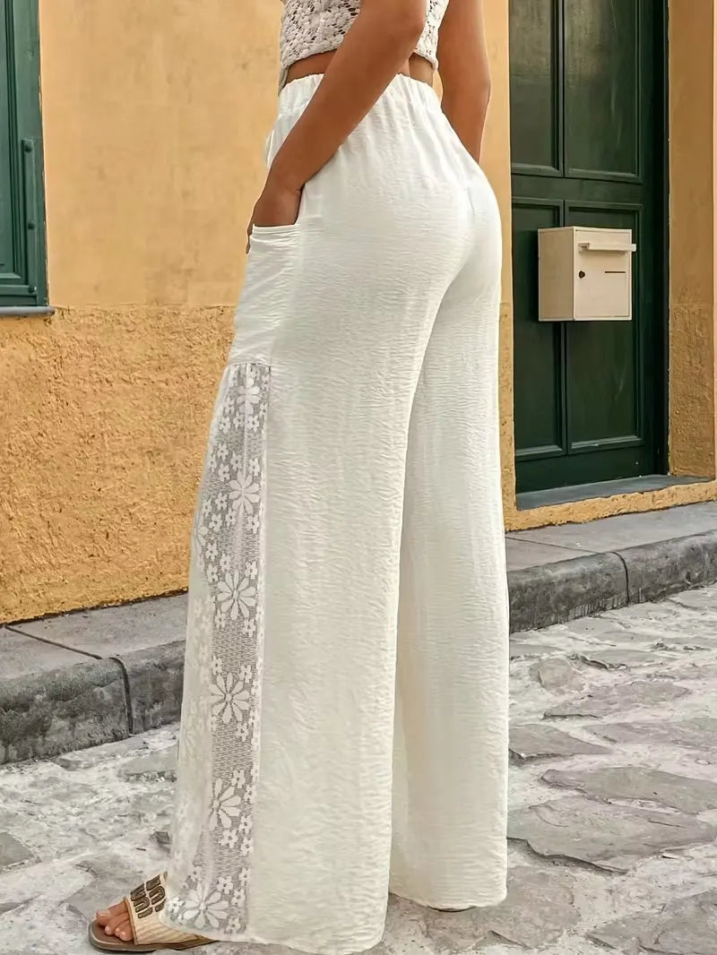 Talisse | Elegant Lace Detail Trousers