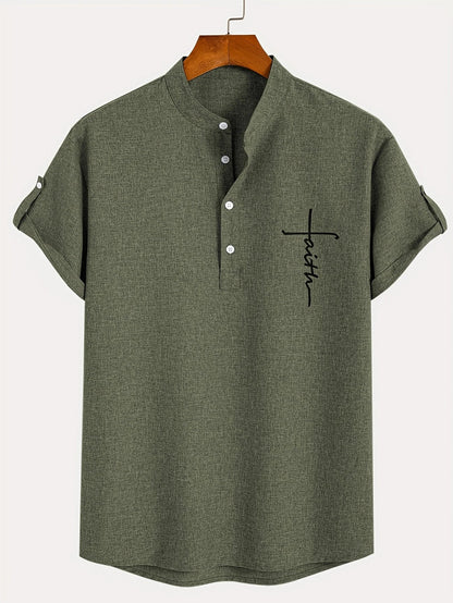 Tavrion | Henley Collar Casual Summer Shirt