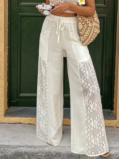 Talisse | Elegant Lace Detail Trousers
