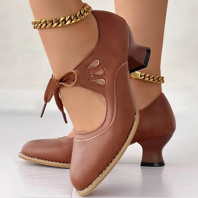 Dorellia | Feminine Bow Accent Heeled Shoes
