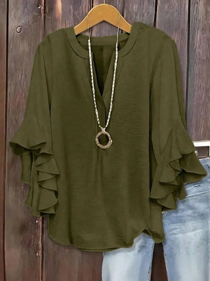 Fionelle | Flowing Bell Sleeve Blouse