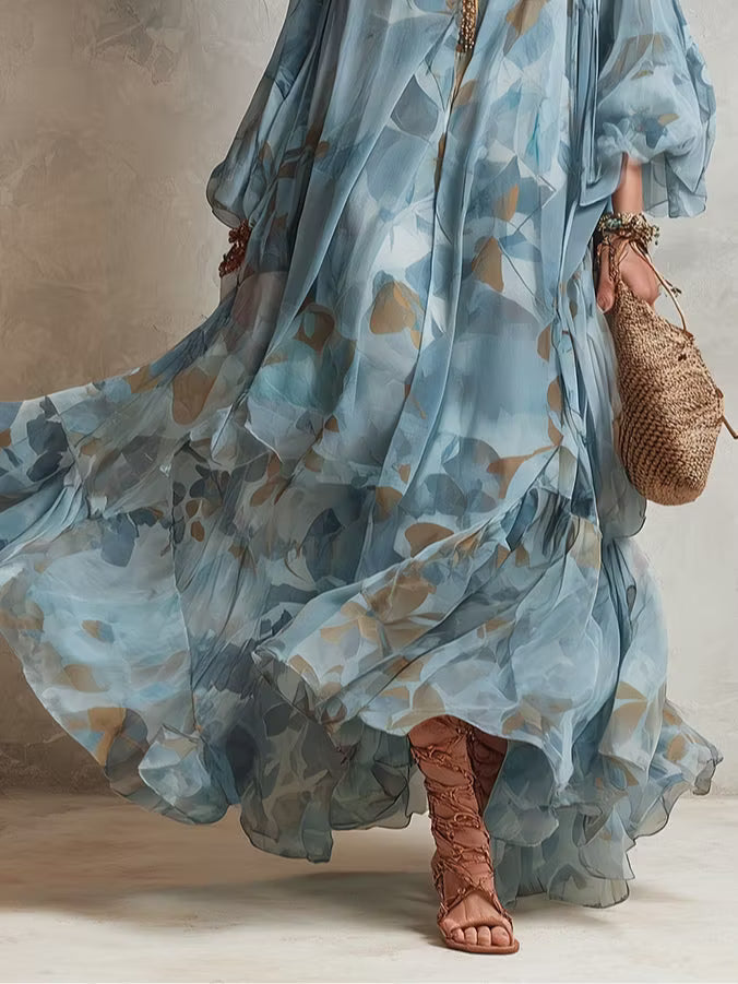 Liorae | Flowing Bohemian Overlay Maxi Dress