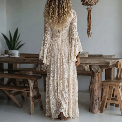 Willow | Romantic Crochet Maxi Dress