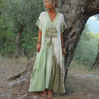 Tahlia | Artistic Tree Print Maxi Dress