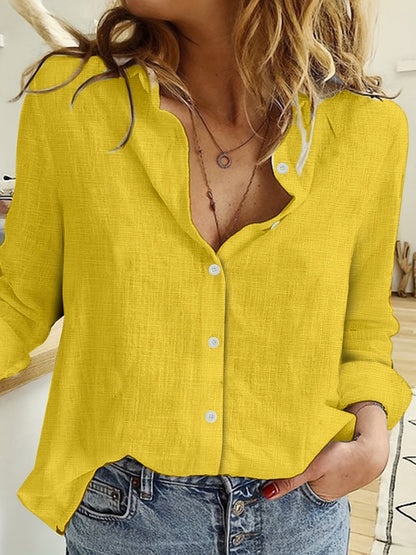 Tallulah | Relaxed Fit Linen Blend Shirt