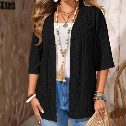 Rovienne | Textured Knit Cardigan Set