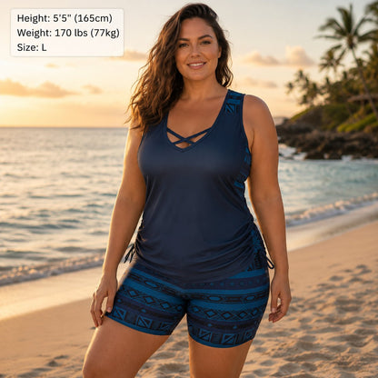 Tavrisselle | Side Tie Beach Top and Shorts Set