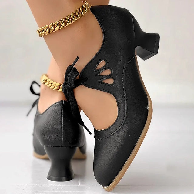 Dorellia | Feminine Bow Accent Heeled Shoes