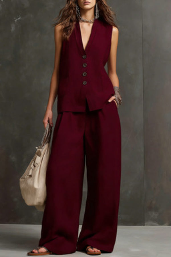 Violetta | Soft Touch Vest And Trousers Set