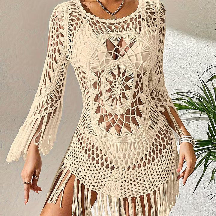 Elodie | Handwoven Fringe Cover Up