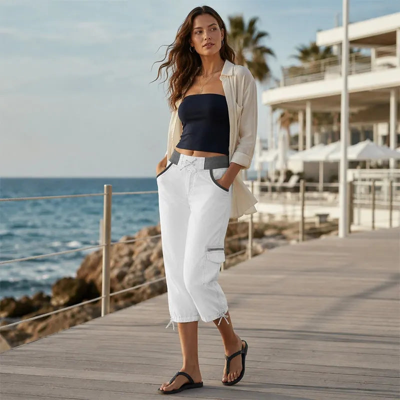Varellia | Casual Cargo Capri Pants
