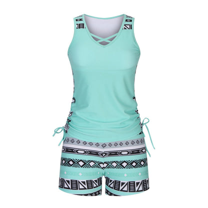 Tavrisselle | Side Tie Beach Top and Shorts Set