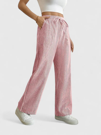 Briony | Drawstring Pocket Palazzo Trousers