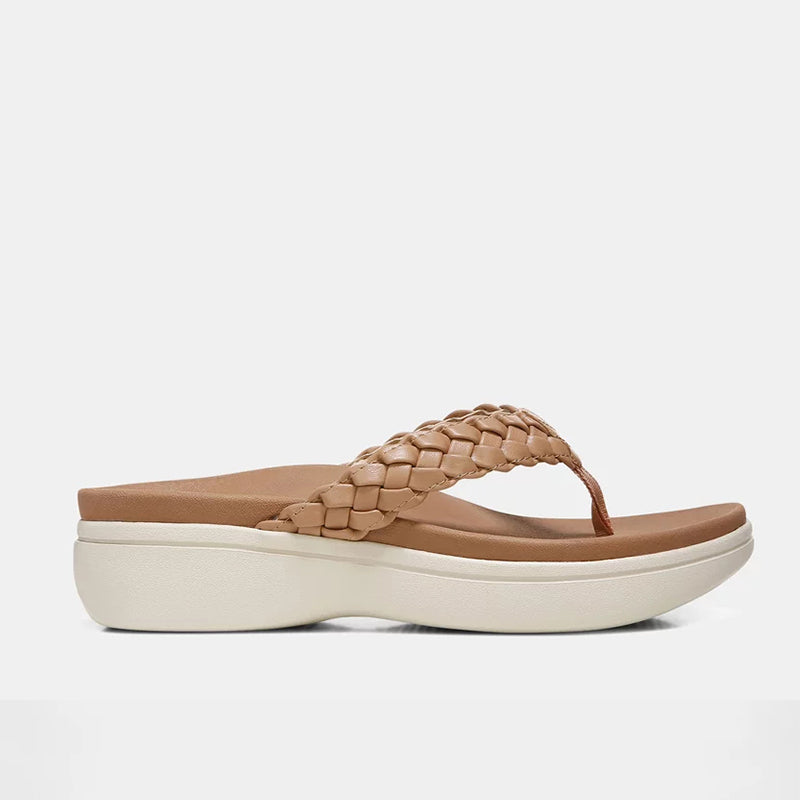 Aurelle | Plaited Comfort Platform Sandals