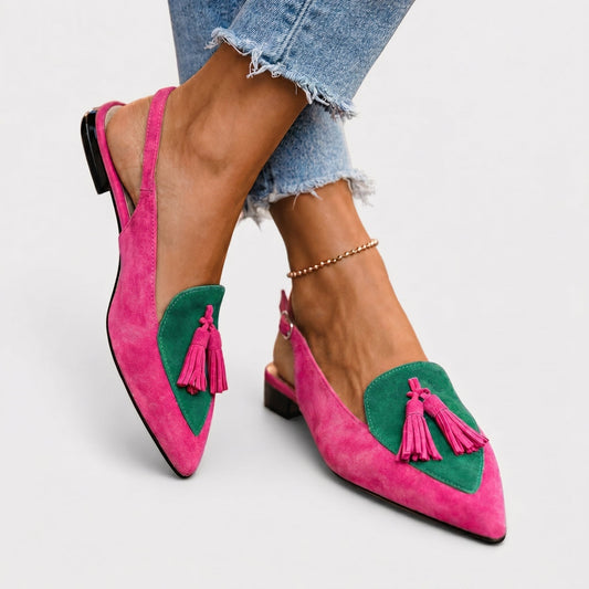 Elaria | Contrast Panel Slingback Heels