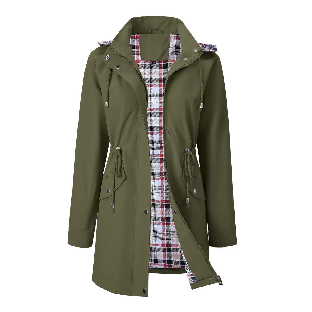 Imogen | Lightweight Plaid Lined Coat