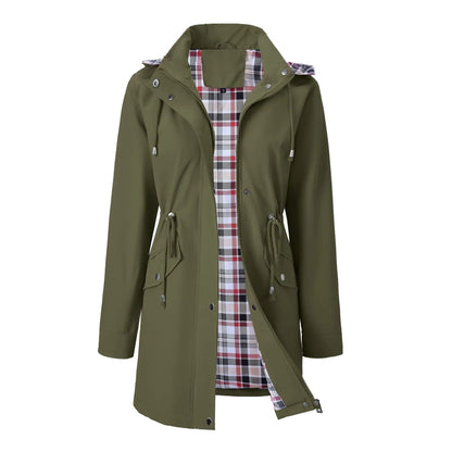 Imogen | Lightweight Plaid Lined Coat