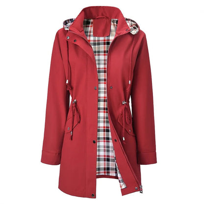 Imogen | Lightweight Plaid Lined Coat