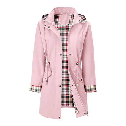 Imogen | Lightweight Plaid Lined Coat