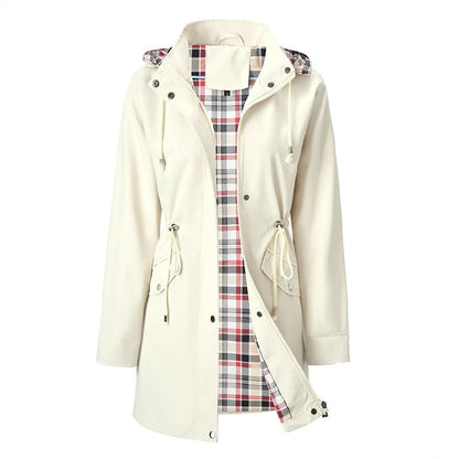 Imogen | Lightweight Plaid Lined Coat