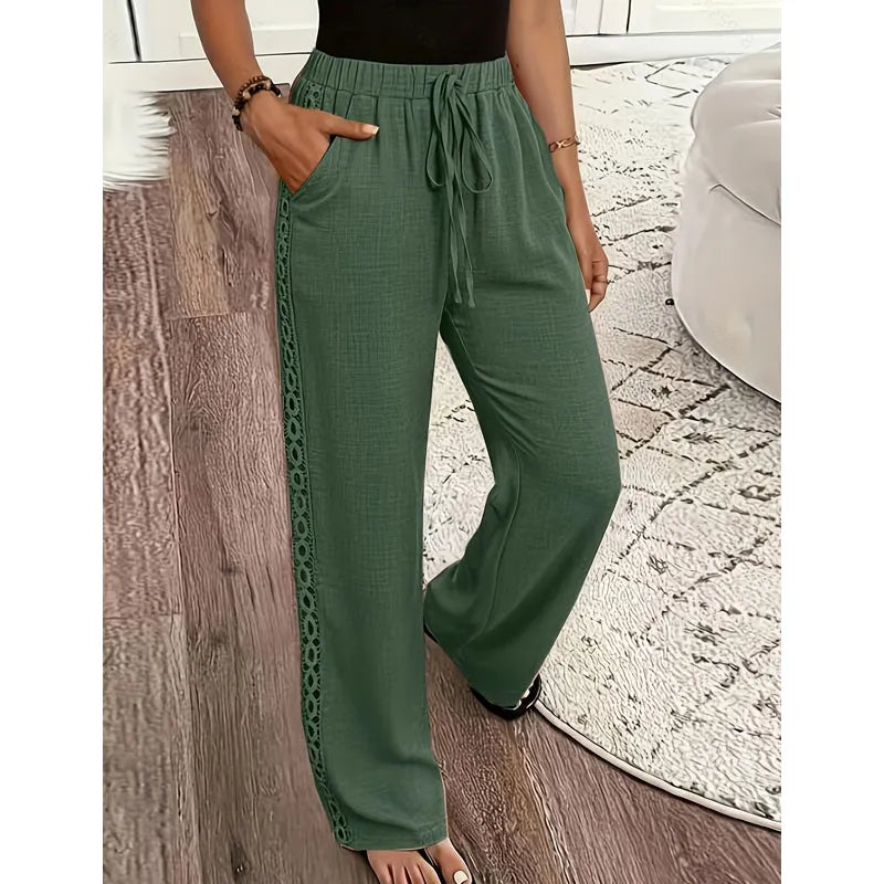 Ulrika | Textured Straight Leg Trousers