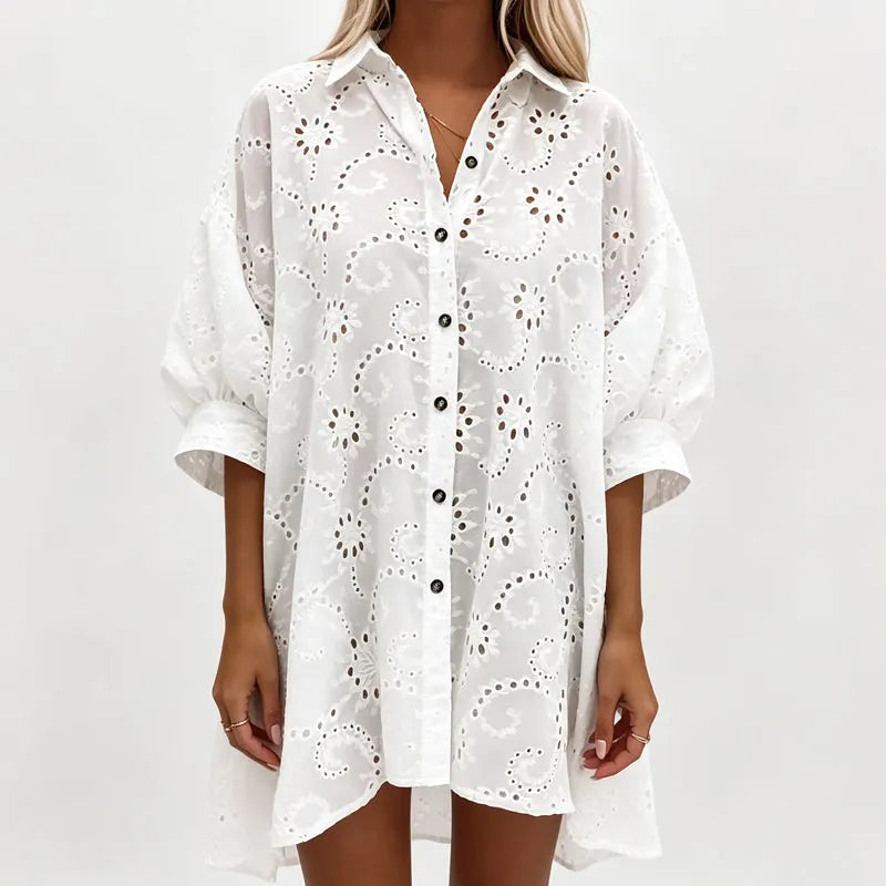 Thalienne | Relaxed Broderie Blouse