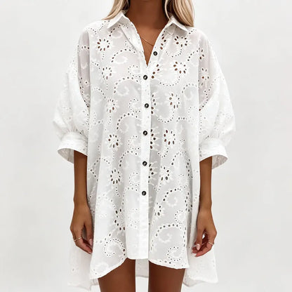 Thalienne | Relaxed Broderie Blouse