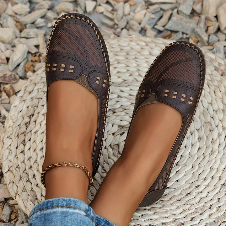Tessira | Casual Perforated Moccasin Flats