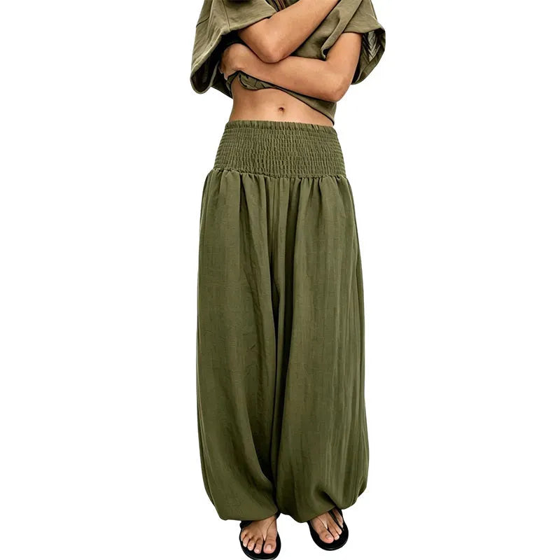 Valeska | Smocked Waist Relaxed Harem Pants